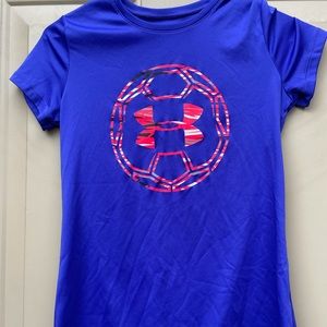Under Armor Purple Pink Soccer Shirt